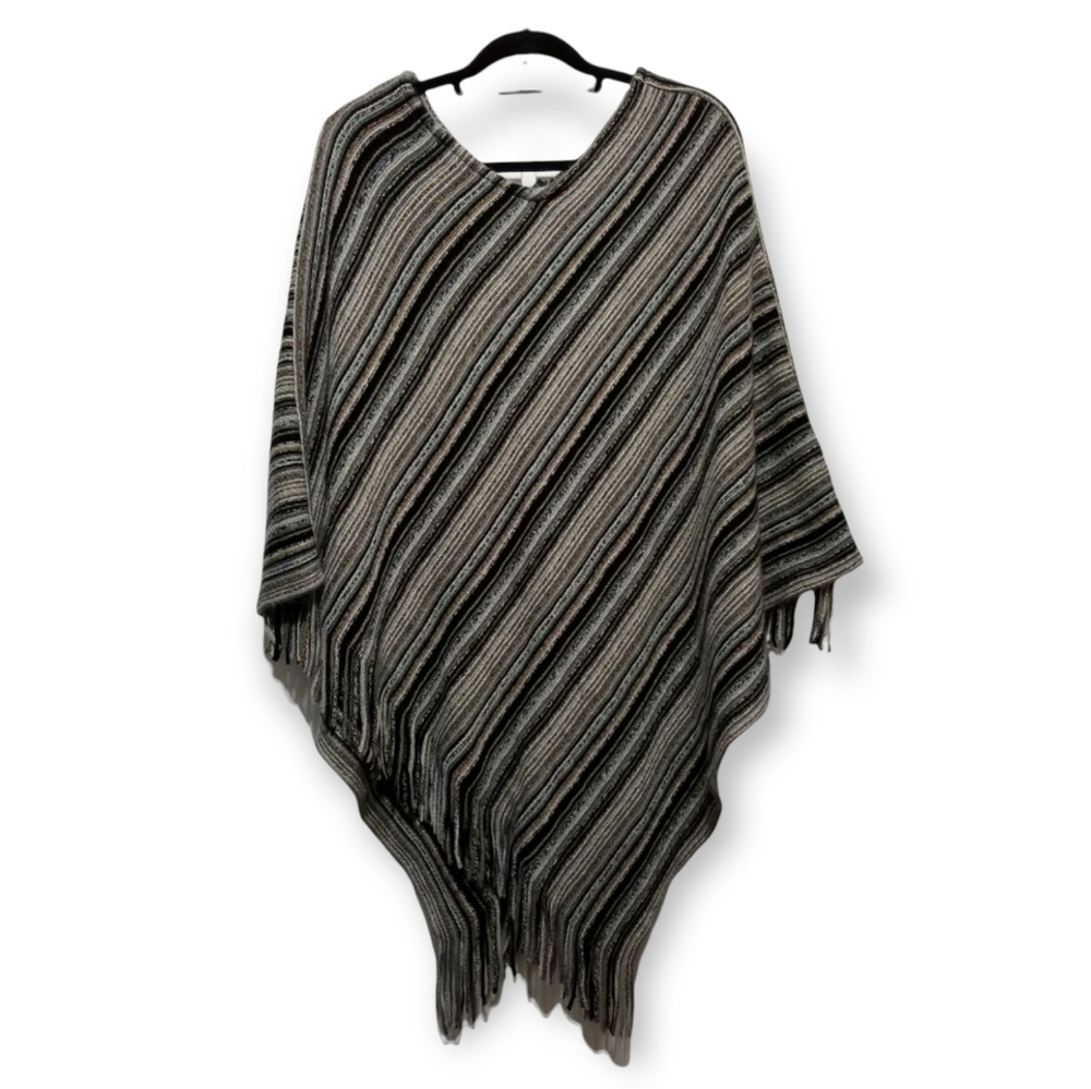 Striped Acrylic Poncho